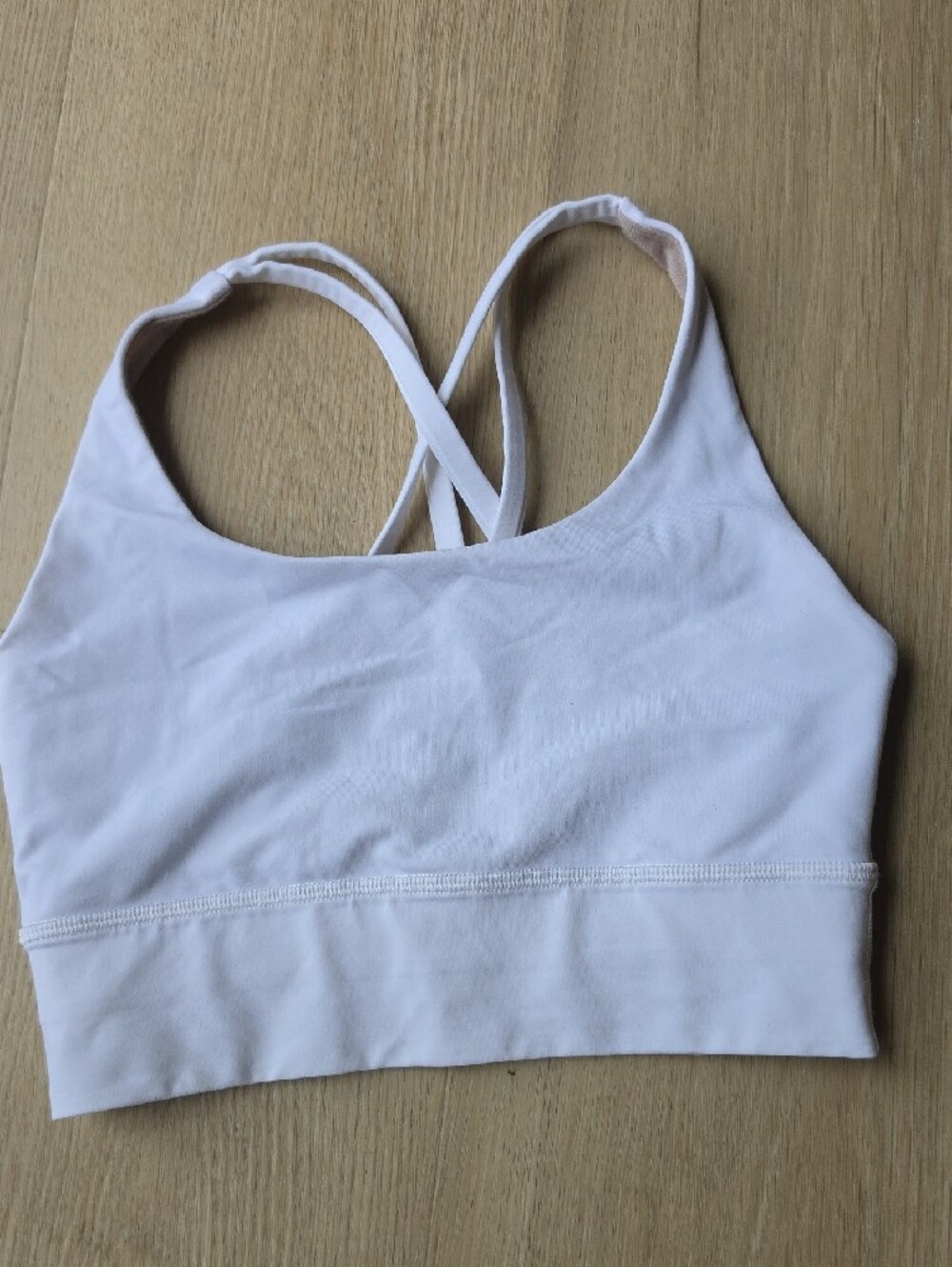 lululemon athletica White & Blush Strappy Crossback Sports Bra - Picture 4 of 5